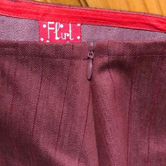 EUC Brooklyn Made A lime Cranberry Skirt - Picture 3 of 4